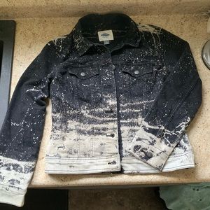 Bleached Black Old Navy Jean Jacket